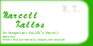 marcell kallos business card